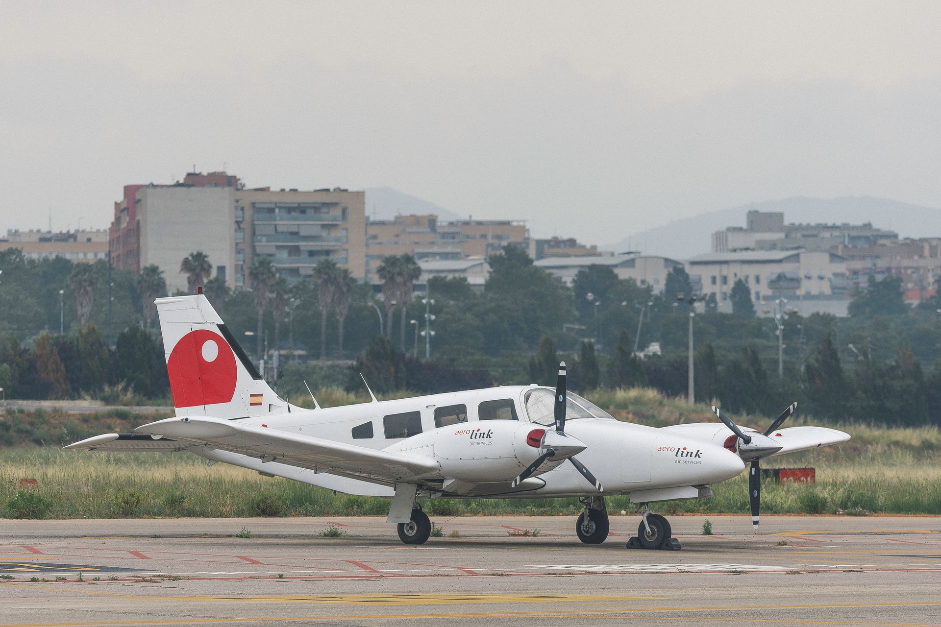 Classic private light air plane. Piper Seneca